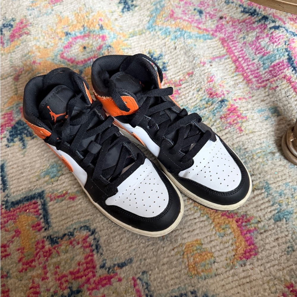 Black and Orange High-Top Jordan 1